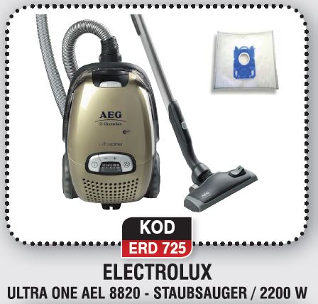 ELEKTROLUX ULTRA ONE AEL 8820- 2200 W ERD 725